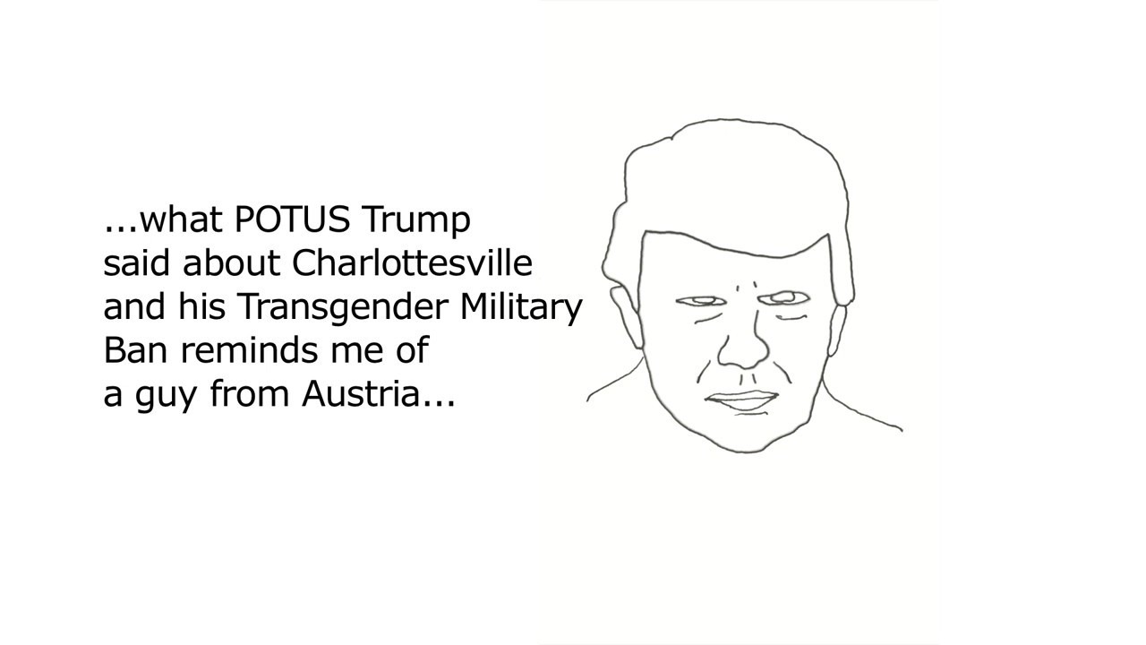 Standbild aus Videoclip „Trump Reminds me of…“ Standbild aus Videoclip "Trump Reminds me of..."